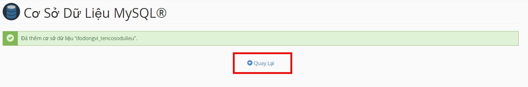 Hướng dẫn cài Theme (Mẫu giao diện) lên hosting với Duplicator 8 Bấm Nút Quay lại