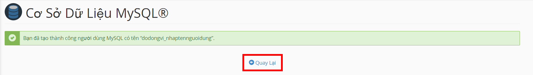Hướng dẫn cài Theme (Mẫu giao diện) lên hosting với Duplicator 10 Bấm Quay lại