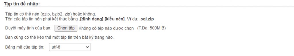 Hướng dẫn sao lưu và phục hồi dữ liệu Website WordPress 62 Chọn tệp upload lên Cpanel
