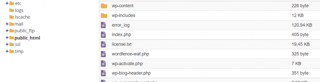 Hướng dẫn sao lưu và phục hồi dữ liệu Website WordPress 40 Toàn bộ file dự án nằm trong thư mục public_html