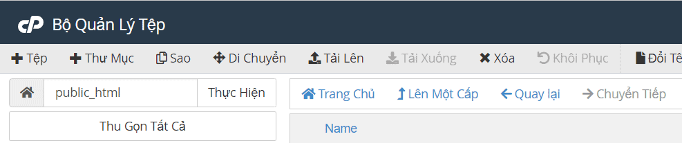 Hướng dẫn sao lưu và phục hồi dữ liệu Website WordPress 53 Tải file lên Cpanel